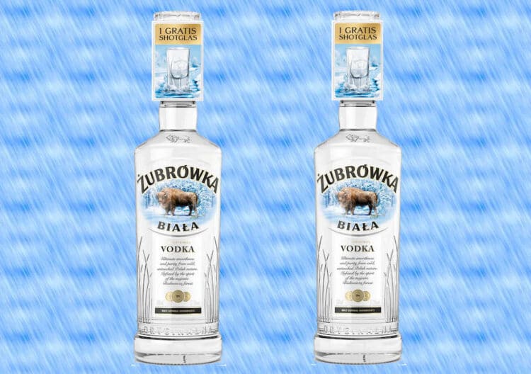 Żubrówka mit Gratis-Glas