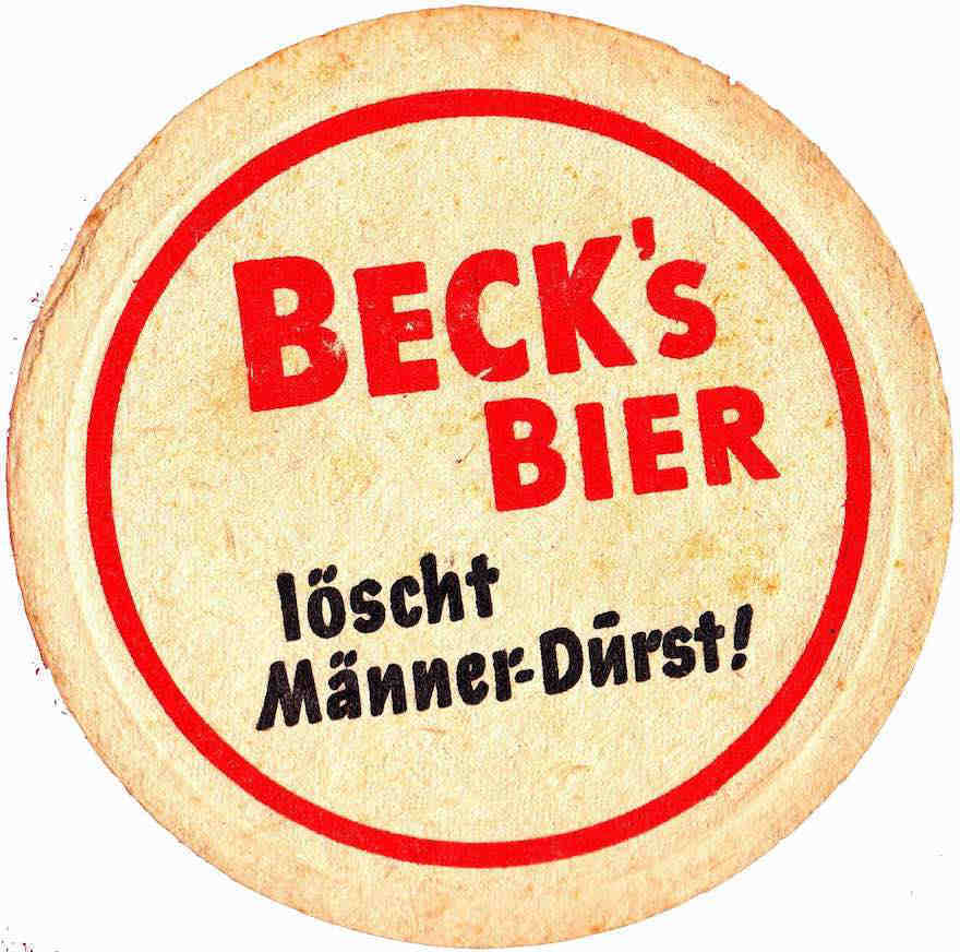 Alter Bierdeckel Becks