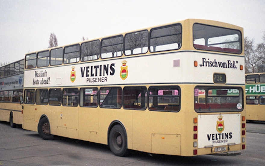 Veltins Buswerbung 1990