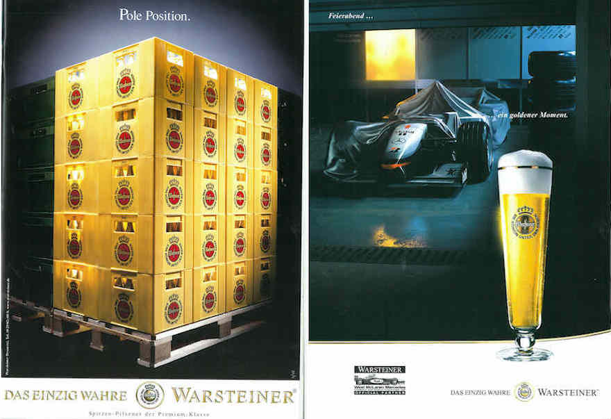 Warsteiner Werbemotive 1997 und 2000