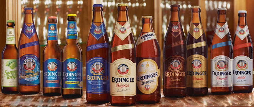 Sortiment der Erdinger Brauerei
