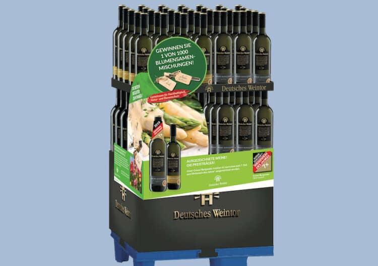 Spargeldisplay Deutsches Weintor