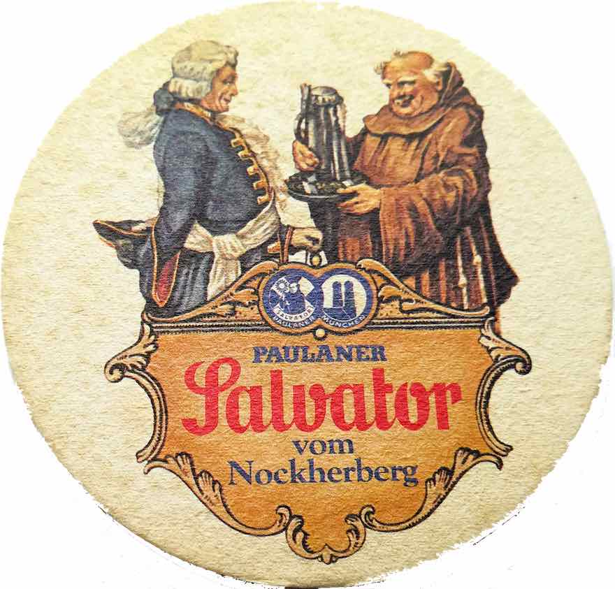 Alter Bierdeckel Paulaner Salvator
