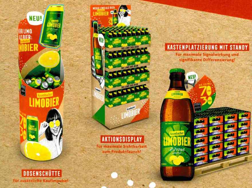 Krombacher Limobier Aufbau am Point of Sale