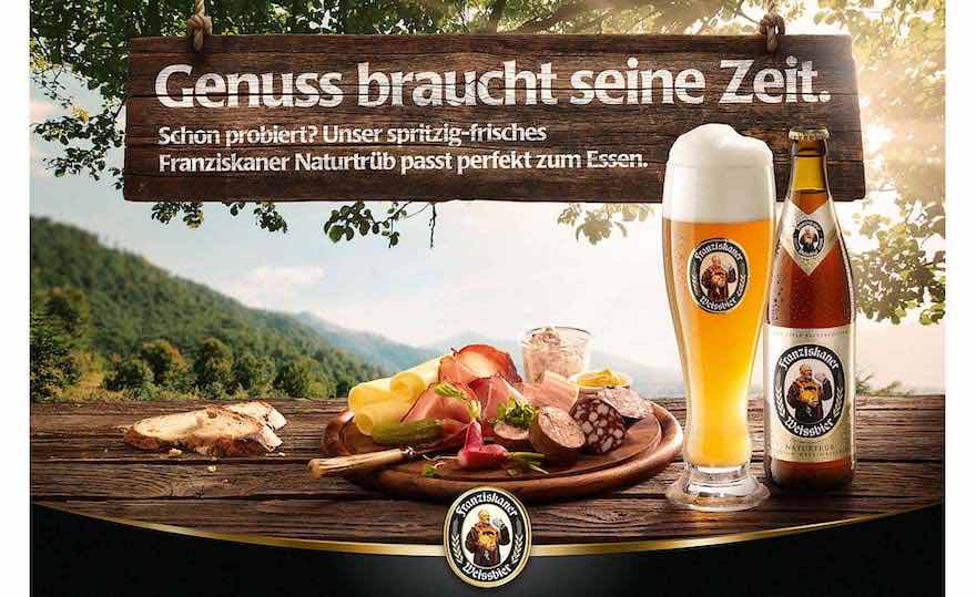 Franziskaner Werbung stellt Genuss in den Mittelpunkt