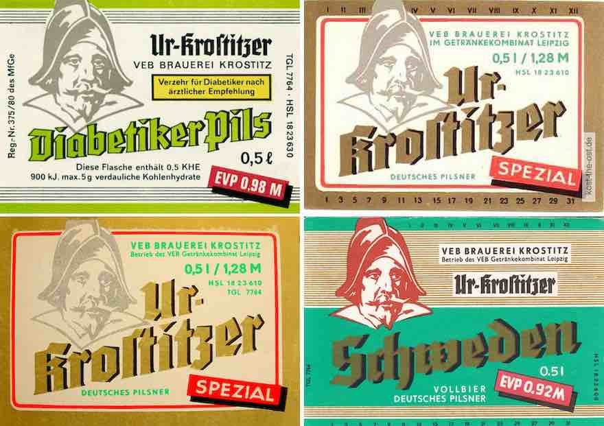 Ur-Krostritzer DDR-Etiketten