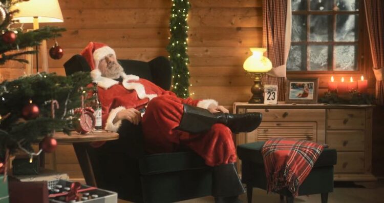 Weihnachtsmann im Eiskanal