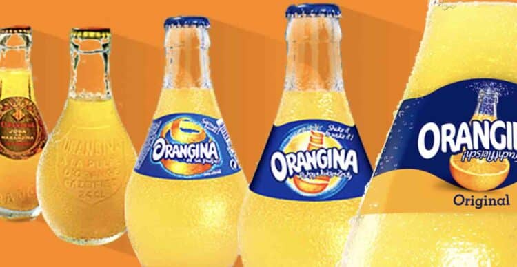 Orangina-Kultflasche als 1-Liter-PET