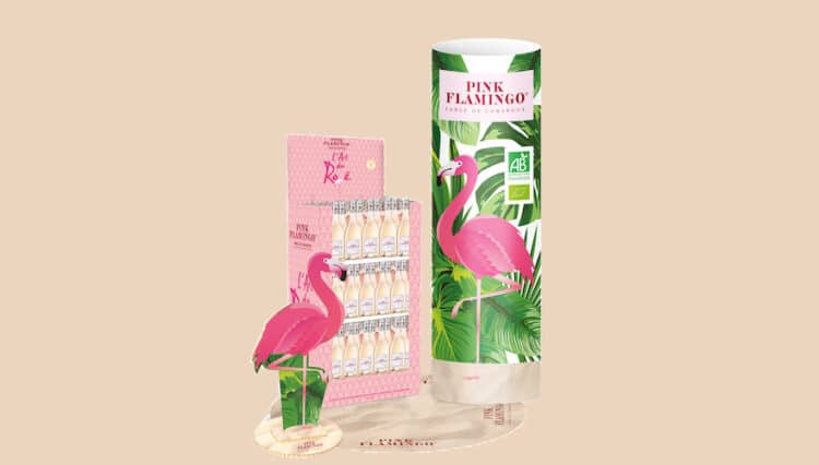 Rosa Vögel wecken Reiselust