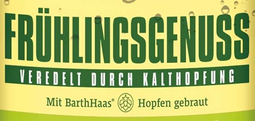 Ausschnitt Etikett "Frühlingsgenuss"