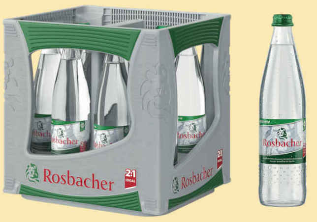 Neuer Kasten von Rosbacher Mineralwasser