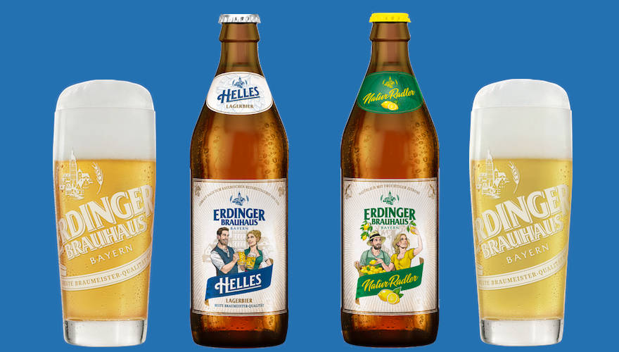Erdinger Brauhaus Helles und Natur-Radler