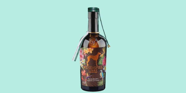 Eine Flasche "Windspiel Libre"