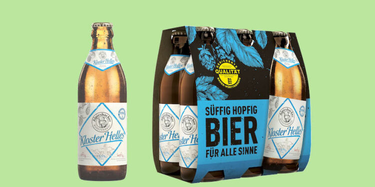 Kloster Helles von Alpirsbacher in der 0,33-Liter-Euroflasche
