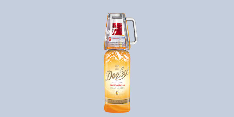 Flasche Dooley's Bombardino mit Glas-Onpack