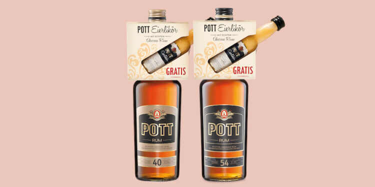 Pott-Rum mit Eierlikör als Onpack