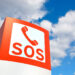 Notrufsäule mit SOS-Symbol