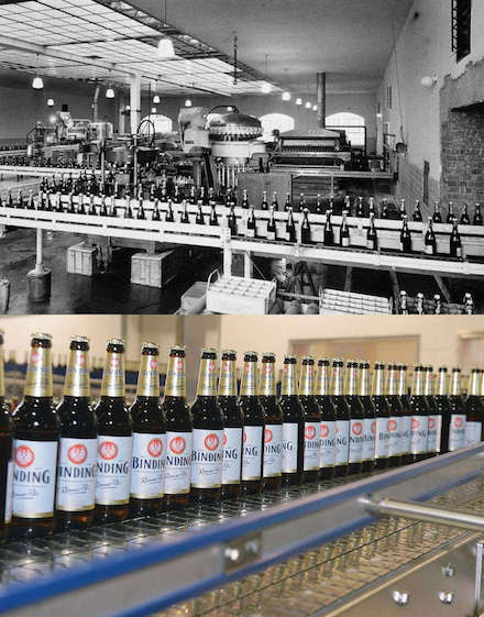 Die Binding-Abfüllung der 50er-Jahre und heute