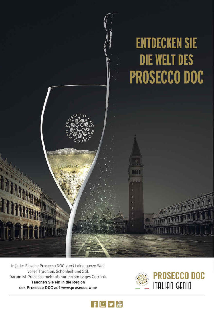 Werbemotiv Prosecco DOC/Markusplatz in Venedig