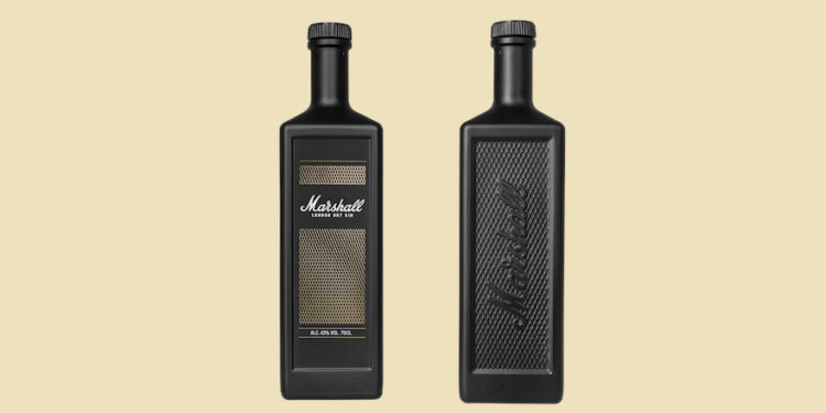 Marshall Gin / Vorder- und Rückseite der Flasche