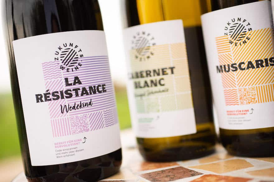 Drei Flaschen "Zukunftsweine"