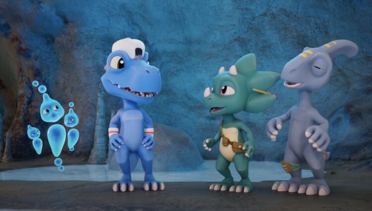 Mit Dinos Wasser trinken