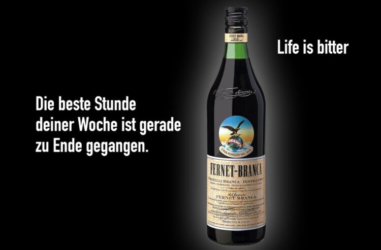 Eines von vielen neuen Werbemotiven für Fernet-Branca