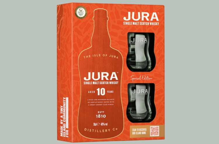 Jura Single Malt im Geschenkset mit zwei Gläsern