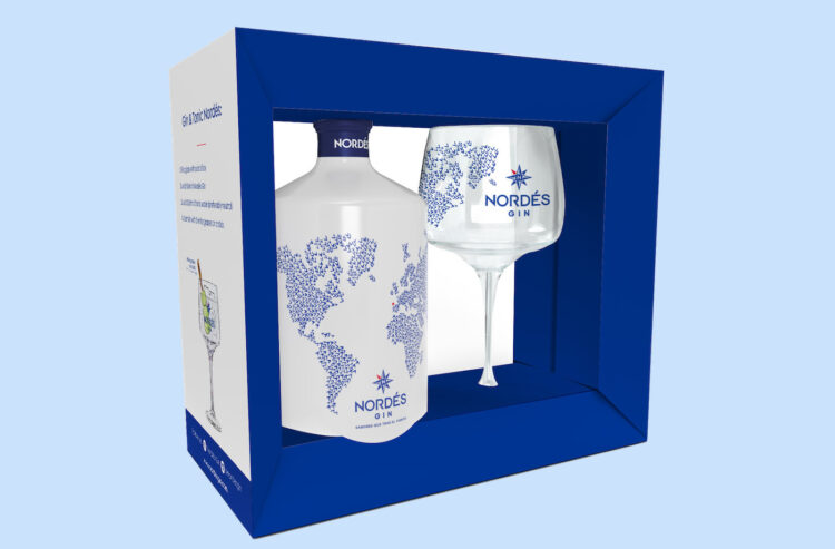 Sonderpackung Nordés Gin mit Glas-Onpack