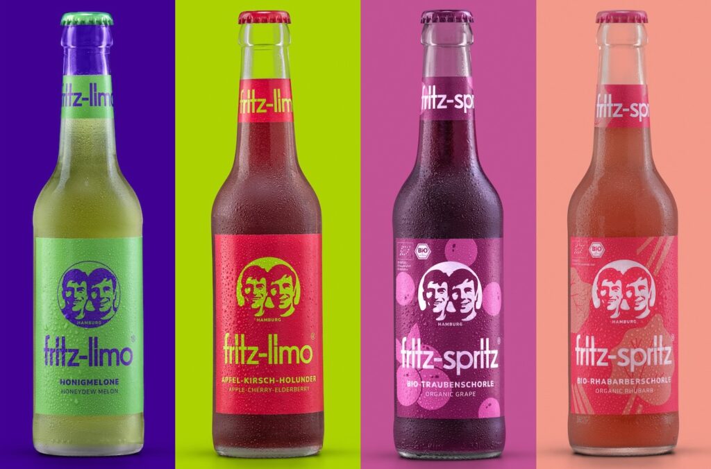 zwei Limos und zwei "Spritz"-Schorlen im neuen Look