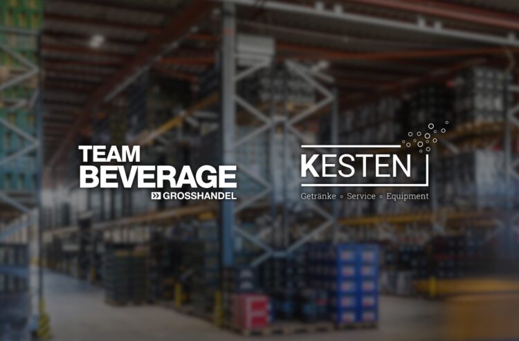 Foto mit Logos von Team Beverage und Getränke Kesten