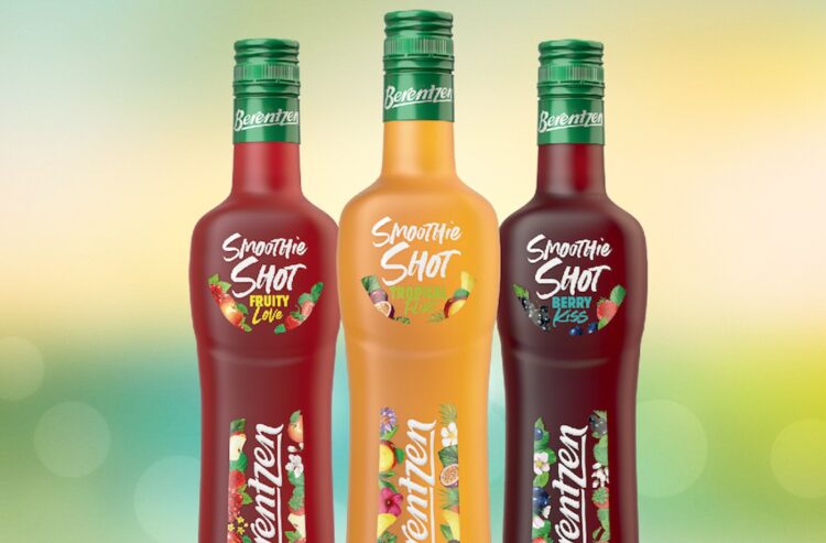 Drei Flaschen Berentzen Smoothie-Shots