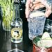Thomas Henry-Filler und ein Longdrink auf einer Bar