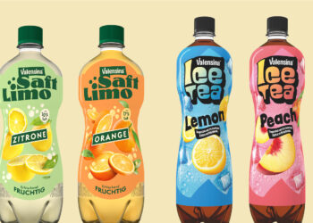 je zwei Sorten Limonade und Eistees von Valensina