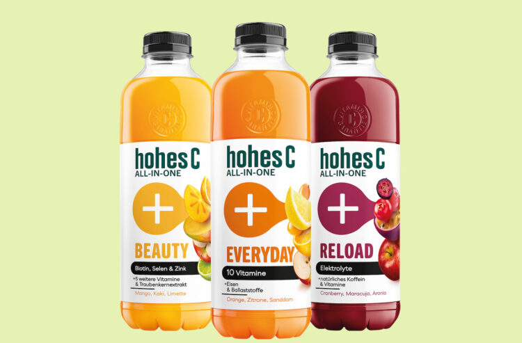 Drei Sorten Hohes C All-in-One