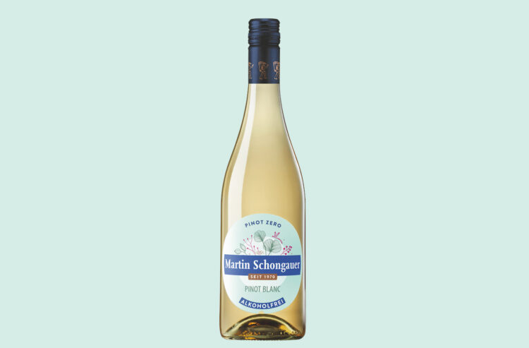 eine Flasche Martin Schongauer Pinot Blanc Zero