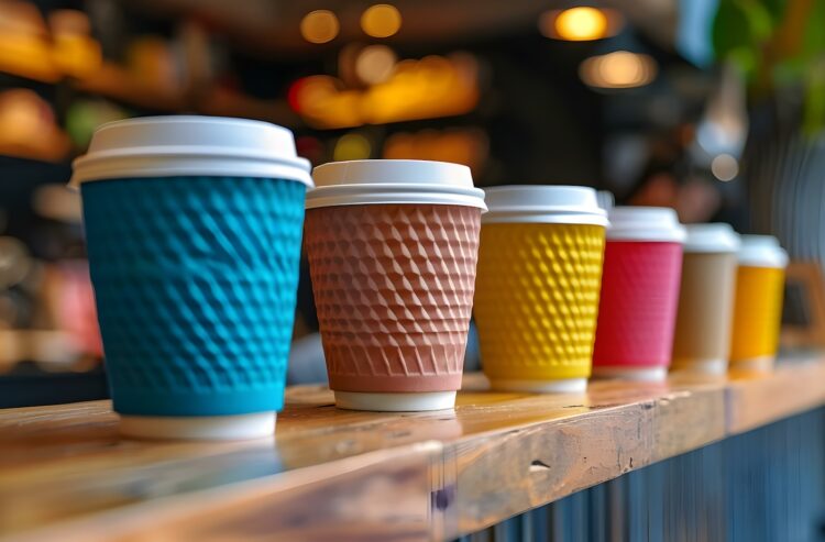 Kaffee-to-go-Becher auf Theke
