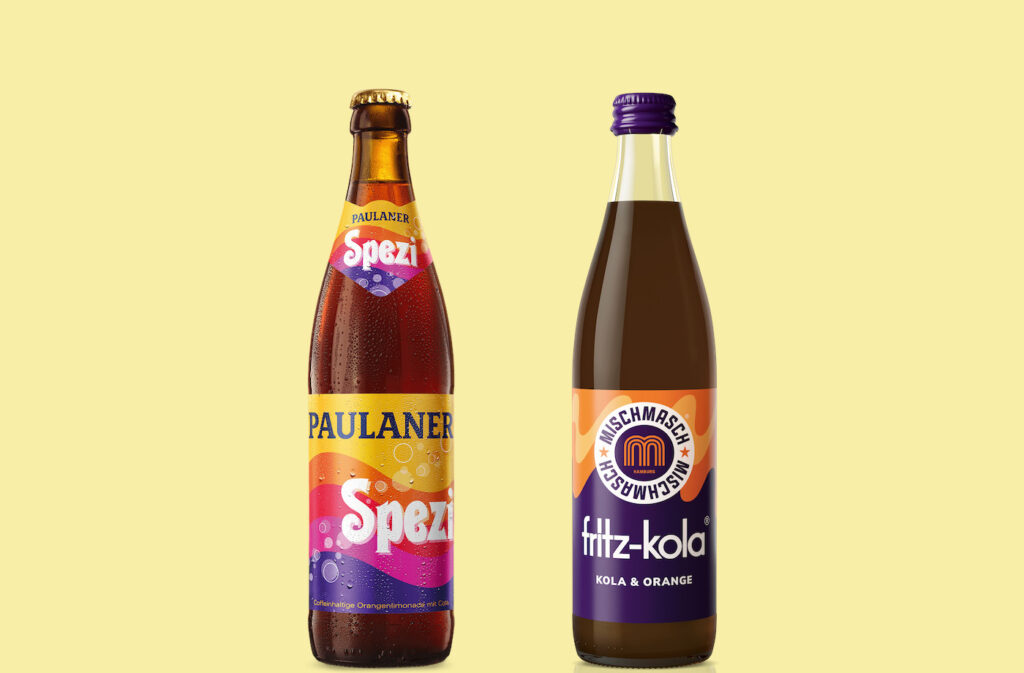 Zufall oder Absicht: Das Flaschendesign von Mischmasch erinnert stark an Paulaner Spezi. 