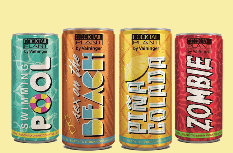 Vier Dosen Cocktail Plant