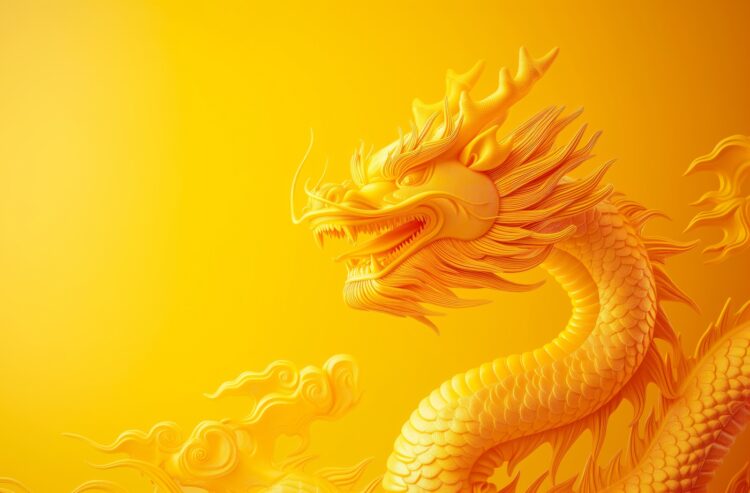 Chinesischer gelber Drache