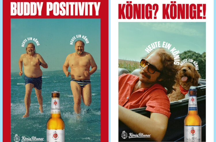 Zwei neue Werbemotive von König Pilsener