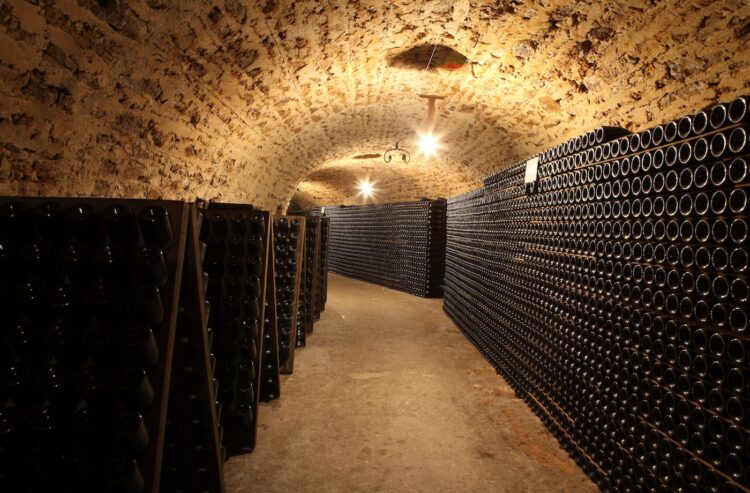 Blick in einen Champagnerkeller