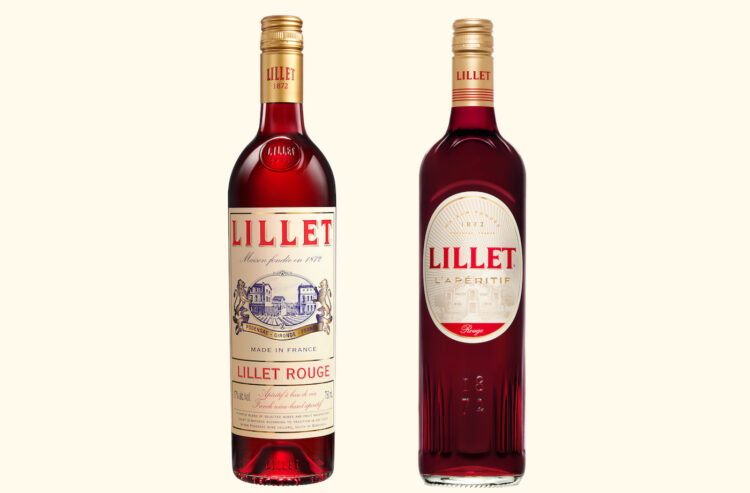 Lillet (Sorte Rouge) im alten (links) und neuen Design
