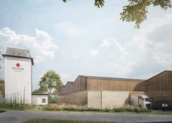 Außenansicht der Trumer-Brauerei