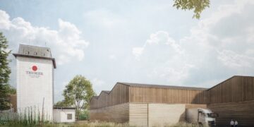 Außenansicht der Trumer-Brauerei