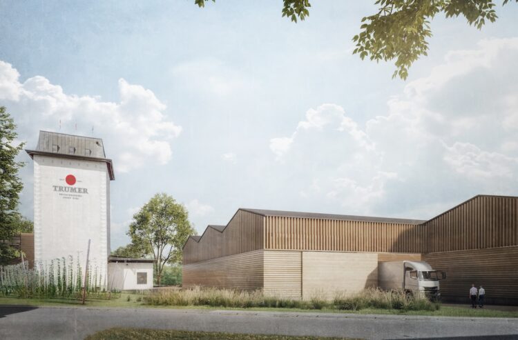 Außenansicht der Trumer-Brauerei