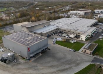 Luftaufnahme des Standorts Bingen von Reh Kendermann